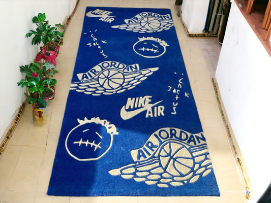 Nike Cactus Jack & Jordan Inspired Blue Runner Rug