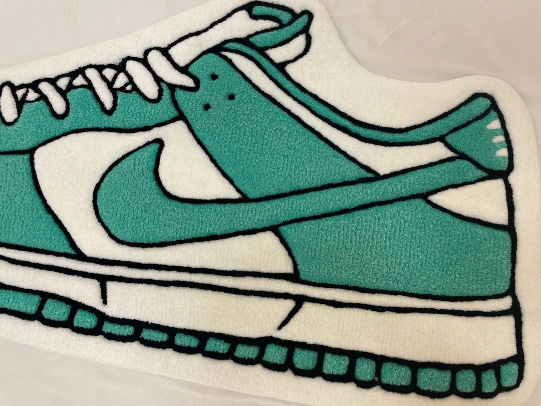 Sneakerhead Nike Green Shoe Rug