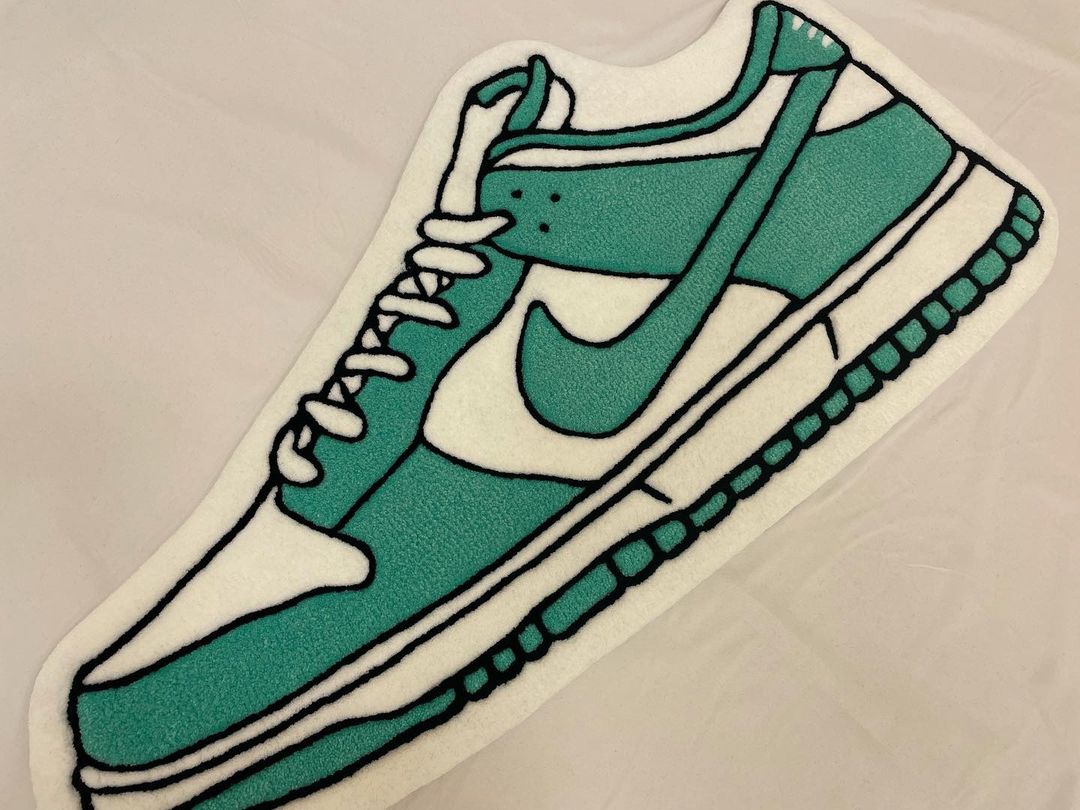 Sneakerhead Nike Green Shoe Rug