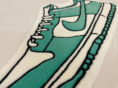 Sneakerhead Nike Green Shoe Rug