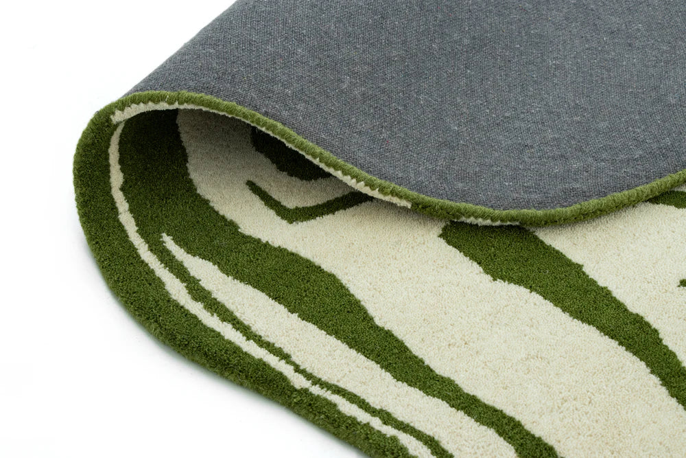 Tornado Olive Handmade Rug