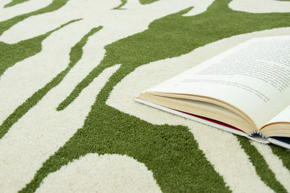 Tornado Olive Handmade Rug