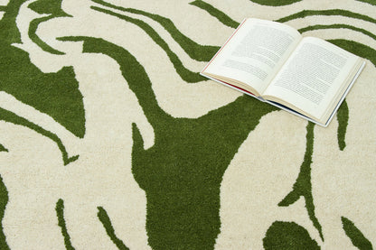 Tornado Olive Handmade Rug