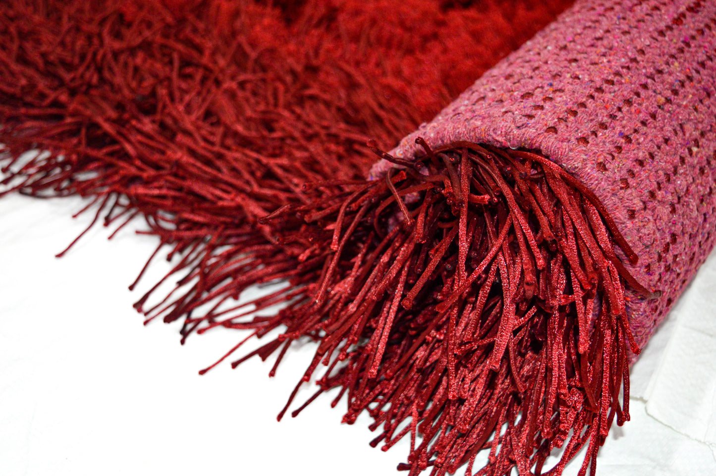 Maroon Thick Dense Pile Super Soft Rug