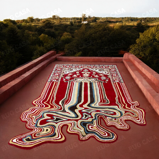 Melting Persian Premium Red Handmade Area Rug